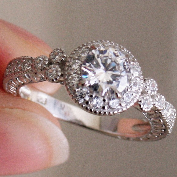 💍Wedding Royal Sterling Sliver Cz Ring Set,5-10